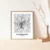 Eleville Unframed Luxembourg Lëtzebuerg City View Abstract Modern Map Art Print Poster Wall Office Home Decor Line Art wgn944 - Image 5