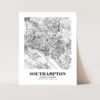 Eleville Unframed Southampton United Kingdom City View Abstract Modern Map Art Print Poster Wall Office Home Decor Line Art wgn945 - Image 3