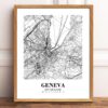 Eleville Unframed Geneva Switzerland City View Abstract Modern Map Art Print Poster Wall Office Home Decor Line Art wgn946 - Image 2
