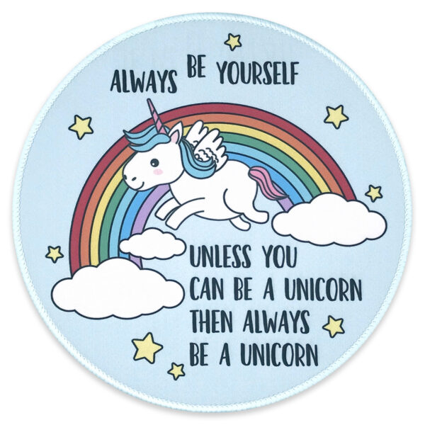 Eleville Mouse Pad Fashion Unicorn Rainbow Cloud Dream Big Lycra Cloth Top and Non-Slip Base For Office Home Travel emp7