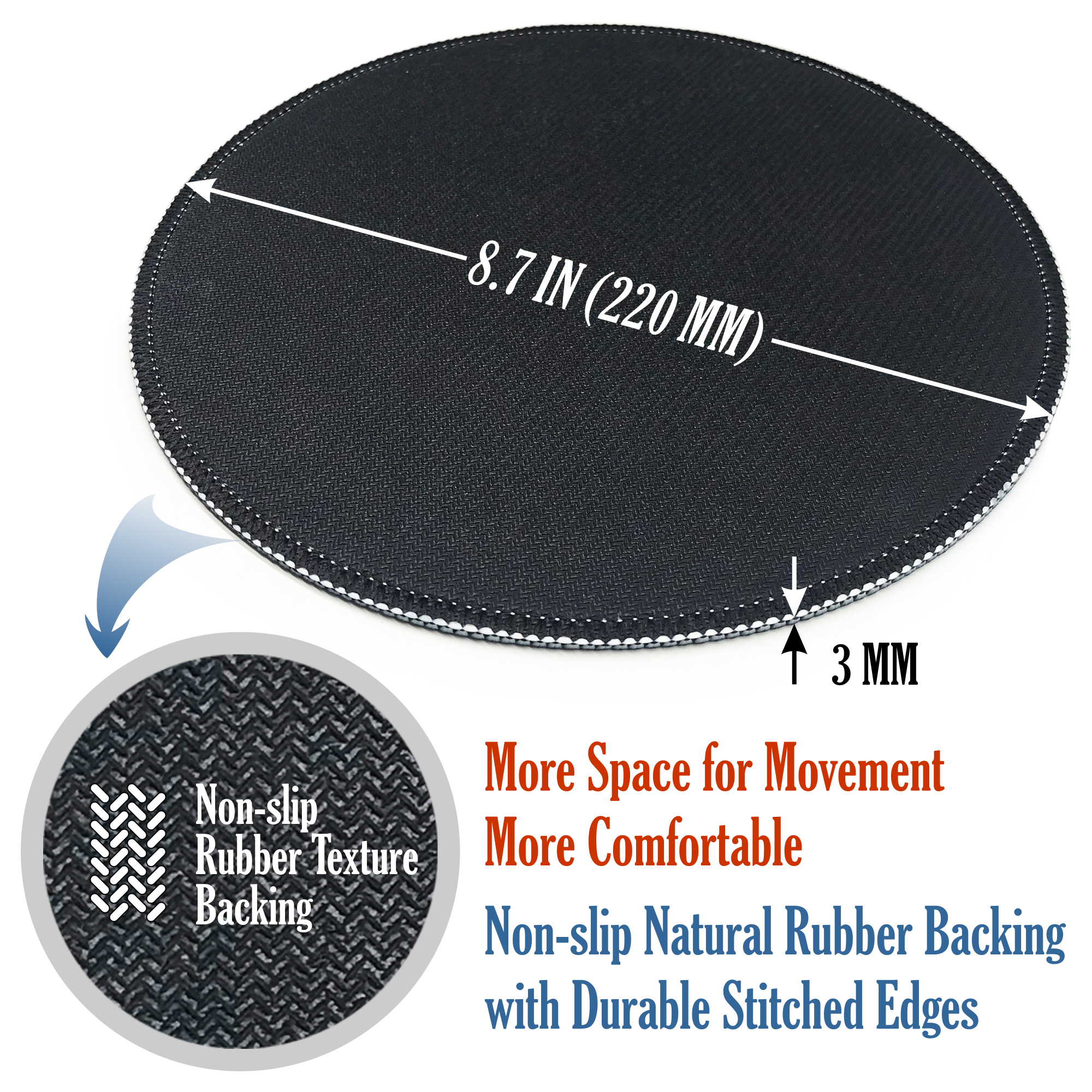 Eleville Mouse Pad Fashion Funny Wording Maybe Swearing Will Help Words of Wisdom Keep Calm Lycra Cloth Top and Non-Slip Base For Office Home Travel emp8 - Image 4