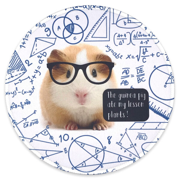Eleville Mouse Pad Funny Science Guinea Pig Ate My Lesson Plants Bad Excuse Lycra Cloth Top and Non-Slip Base For Office Home Travel emp14