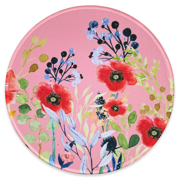 Eleville Mouse Pad Fashion Summer Blossom Flowers Lycra Cloth Top and Non-Slip Base For Office Home Travel emp27