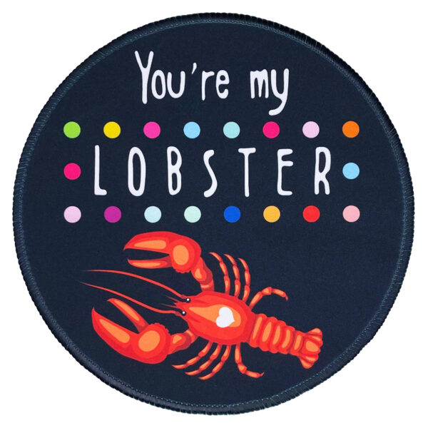 Eleville Mouse Pad Fashion You're My Lobster Soul Mate Friendship Lycra Cloth Top and Non-Slip Base For Office Home Travel emp34
