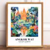 Eleville Unframed Angkor Wat Siem Reap Cambodia World Tour Travel Family Vacation Art Print Poster Office Home Decor mgn001 - Image 2