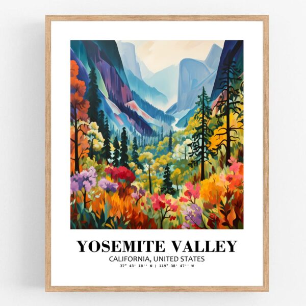 Eleville Unframed Yosemite Valley California United States World Tour Travel Family Vacation Art Print Poster Office Home Decor mgn002