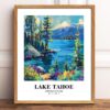 Eleville Unframed Lake Tahoe United States World Tour Travel Family Vacation Art Print Poster Office Home Decor mgn003 - Image 2