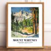 Eleville Unframed Mount Whitney California United States World Tour Travel Family Vacation Art Print Poster Office Home Decor mgn004 - Image 2