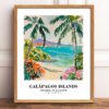 Eleville Unframed Galapagos Islands Republic of Ecuado World Tour Travel Family Vacation Art Print Poster Office Home Decor mgn005 - Image 2