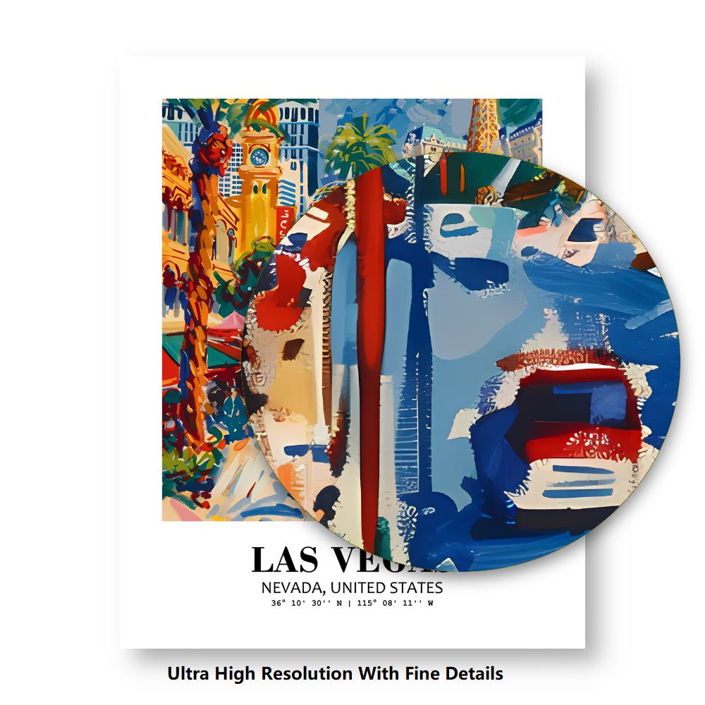 Eleville Unframed Las Vegas Nevada United States World Tour Travel Family Vacation Art Print Poster Office Home Decor mgn008 - Image 8