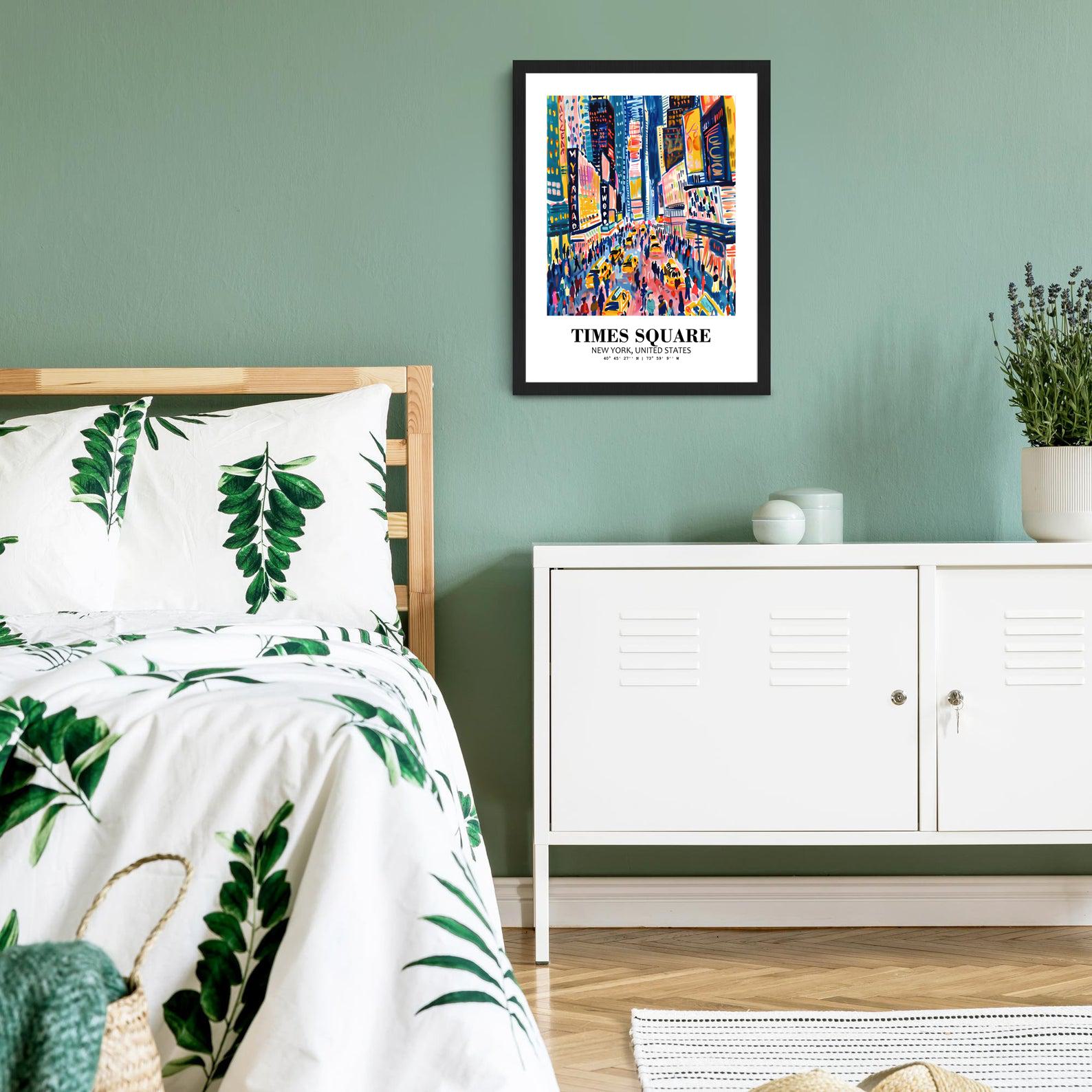 Eleville Unframed Times Square New York United States World Tour Travel Family Vacation Art Print Poster Office Home Decor mgn010 - Image 6