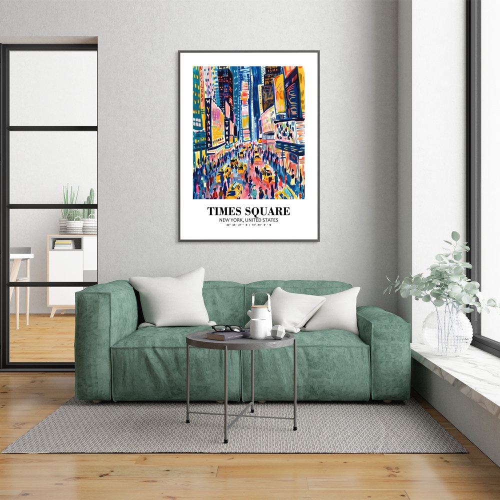 Eleville Unframed Times Square New York United States World Tour Travel Family Vacation Art Print Poster Office Home Decor mgn010 - Image 7