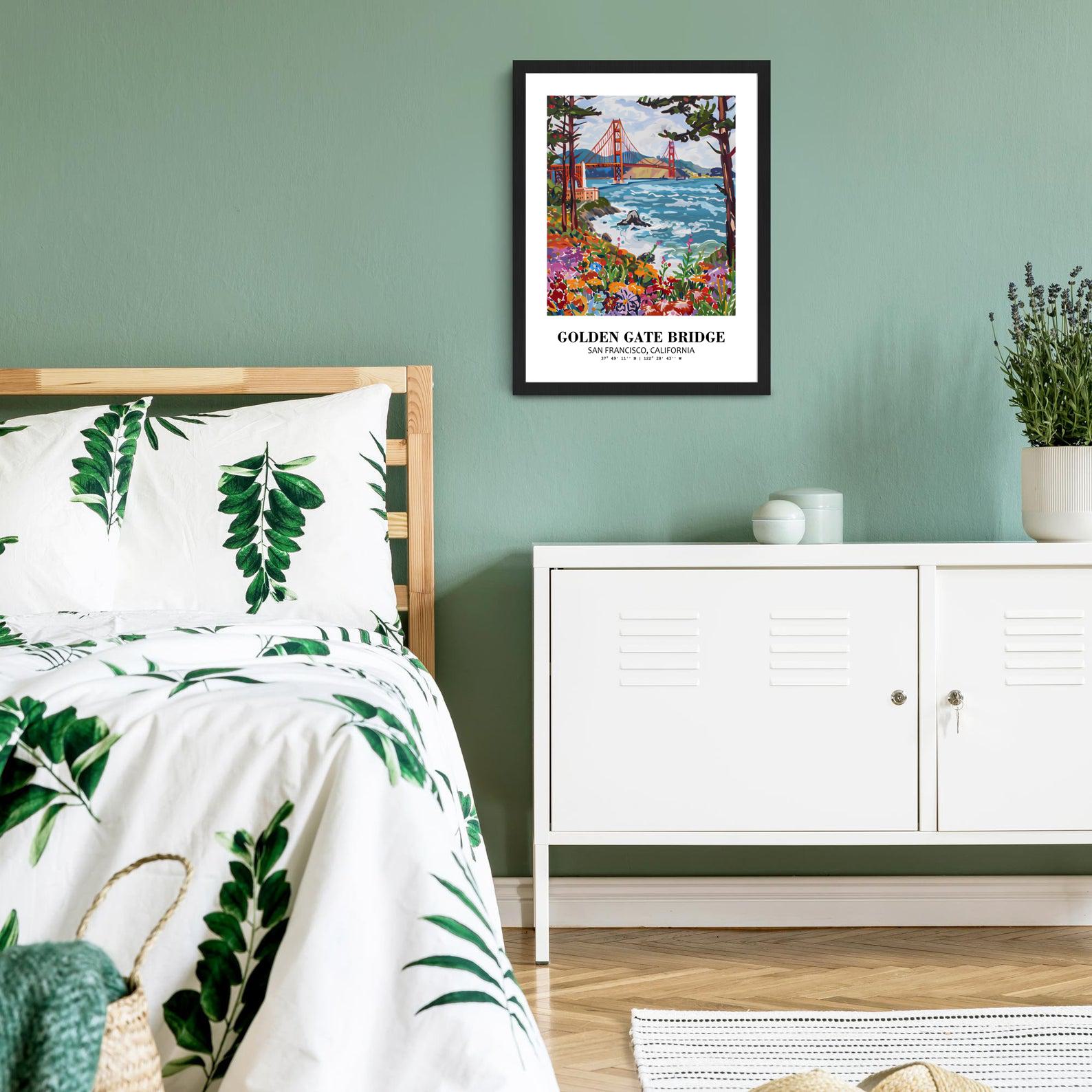 Eleville Unframed Golden Gate Bridge San Francisco California World Tour Travel Family Vacation Art Print Poster Office Home Decor mgn014 - Image 6