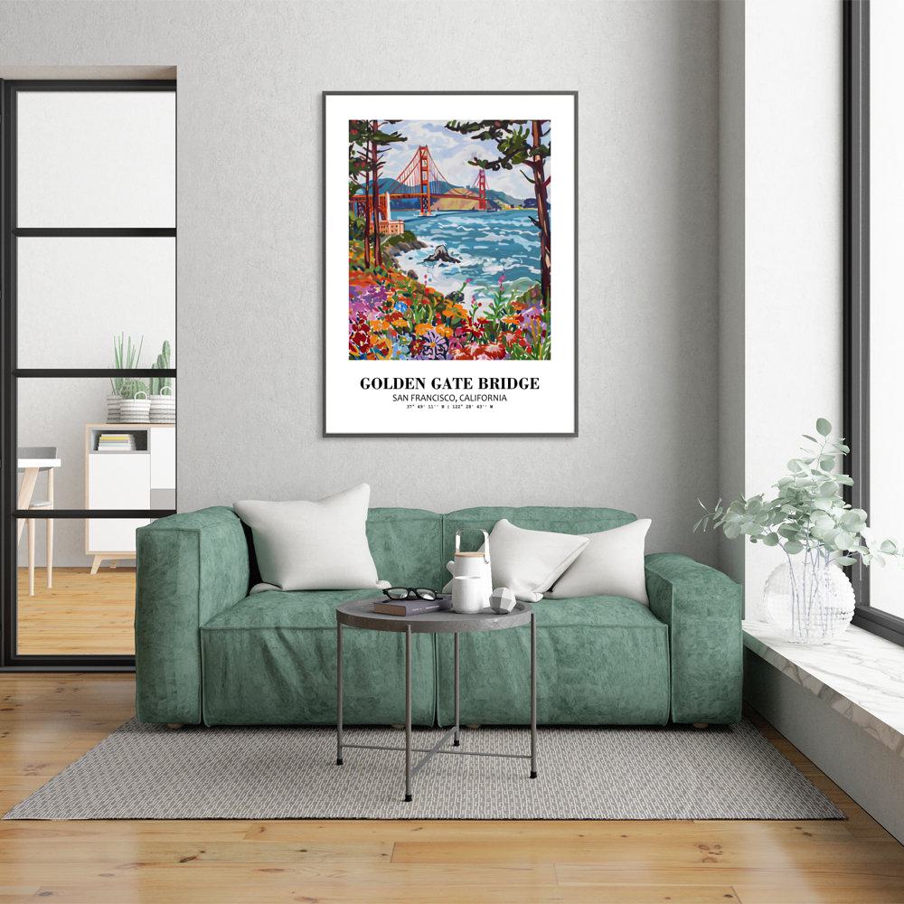 Eleville Unframed Golden Gate Bridge San Francisco California World Tour Travel Family Vacation Art Print Poster Office Home Decor mgn014 - Image 7