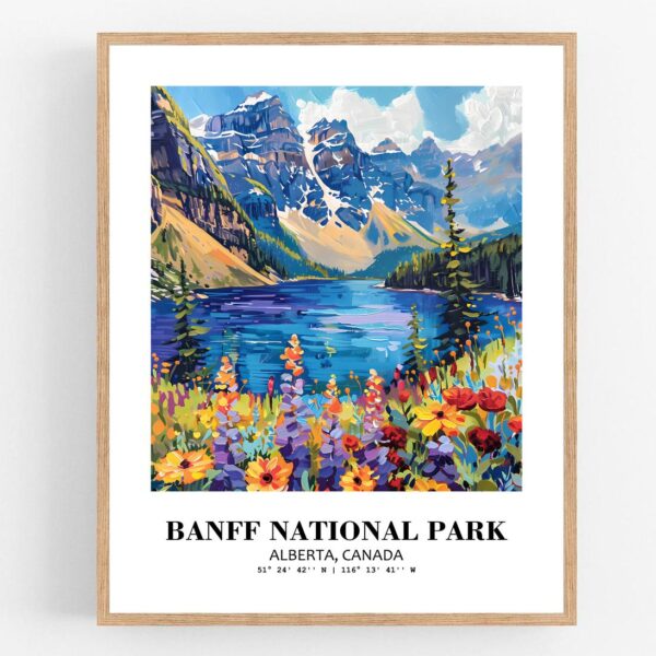 Eleville Unframed Banff National Park Alberta Canada World Tour Travel Family Vacation Art Print Poster Office Home Decor mgn015