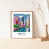 Eleville Unframed Chicago Skyline Illinois United States World Tour Travel Family Vacation Art Print Poster Office Home Decor mgn017 - Image 5