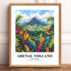 Eleville Unframed Arenal Volcano Costa Rica World Tour Travel Family Vacation Art Print Poster Office Home Decor mgn019 - Image 2