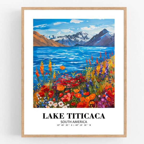 Eleville Unframed Lake Titicaca South America World Tour Travel Family Vacation Art Print Poster Office Home Decor mgn022