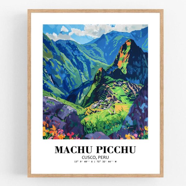 Eleville Unframed Machu Picchu Cusco Peru World Tour Travel Family Vacation Art Print Poster Office Home Decor mgn023