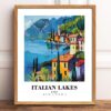 Eleville Unframed Italian lakes Italy World Tour Travel Family Vacation Art Print Poster Office Home Decor mgn026 - Image 2