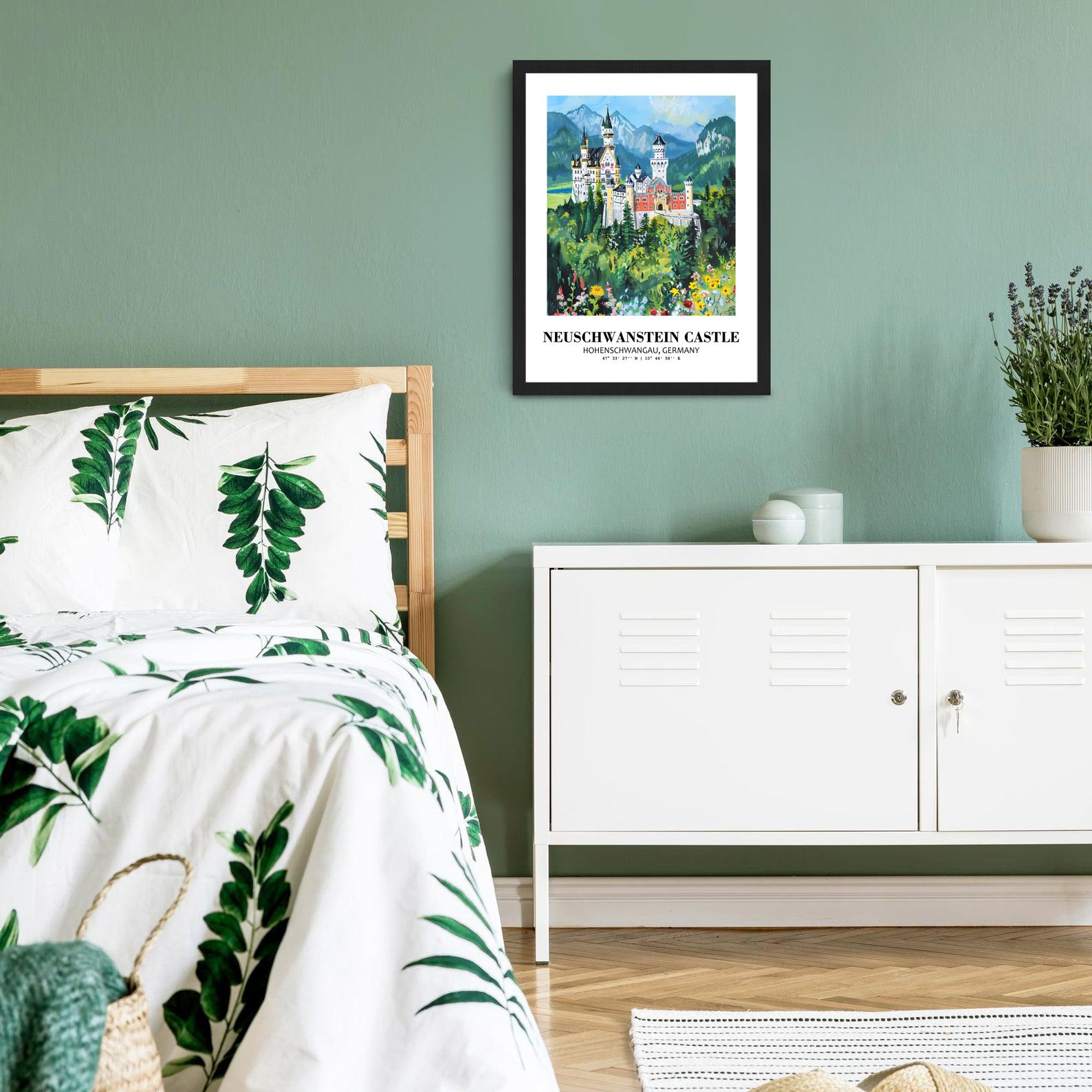 Eleville Unframed Neuschwanstein Castle Hohenschwangau Germany World Tour Travel Family Vacation Art Print Poster Office Home Decor mgn027 - Image 6