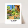 Eleville Unframed Alhambra Granada Spain World Tour Travel Family Vacation Art Print Poster Office Home Decor mgn029 - Image 3