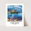 Eleville Unframed Lake Bled Slovenia World Tour Travel Family Vacation Art Print Poster Office Home Decor mgn030 - Image 3