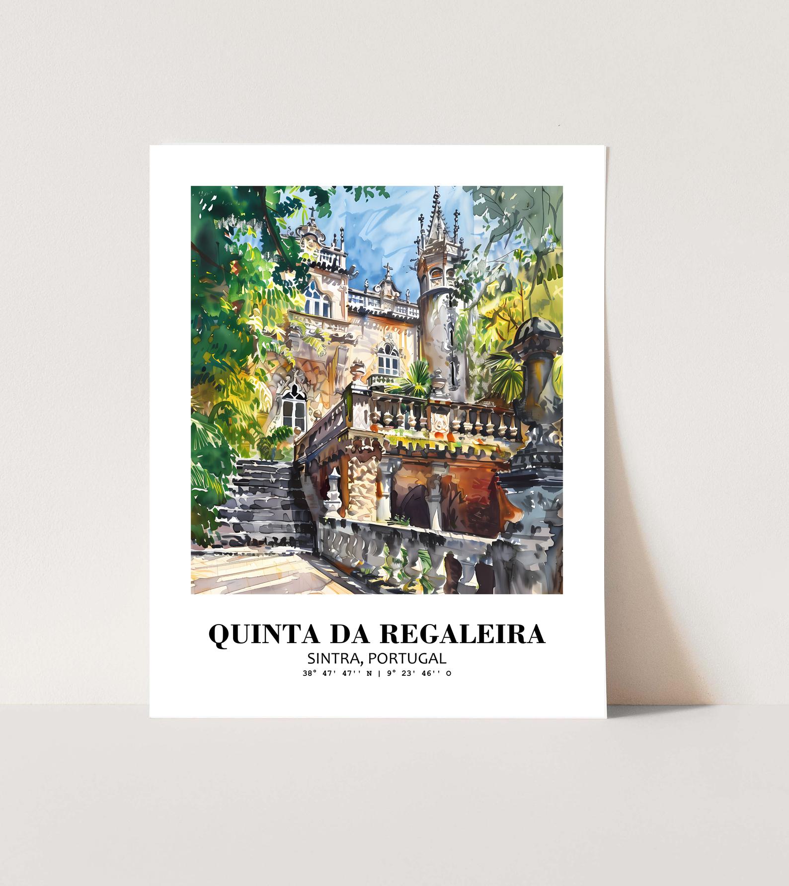 Eleville Unframed Quinta da Regaleira Sintra Portugal World Tour Travel Family Vacation Art Print Poster Office Home Decor mgn035 - Image 3