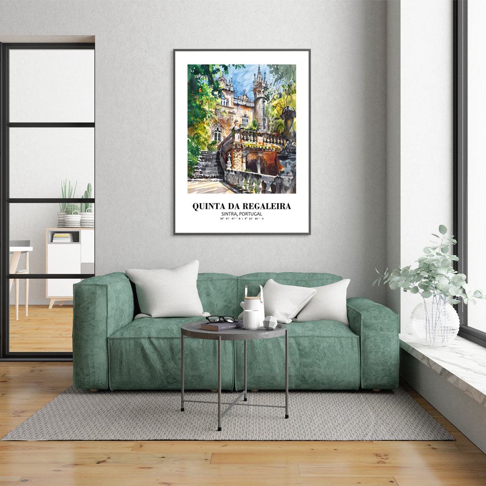 Eleville Unframed Quinta da Regaleira Sintra Portugal World Tour Travel Family Vacation Art Print Poster Office Home Decor mgn035 - Image 7