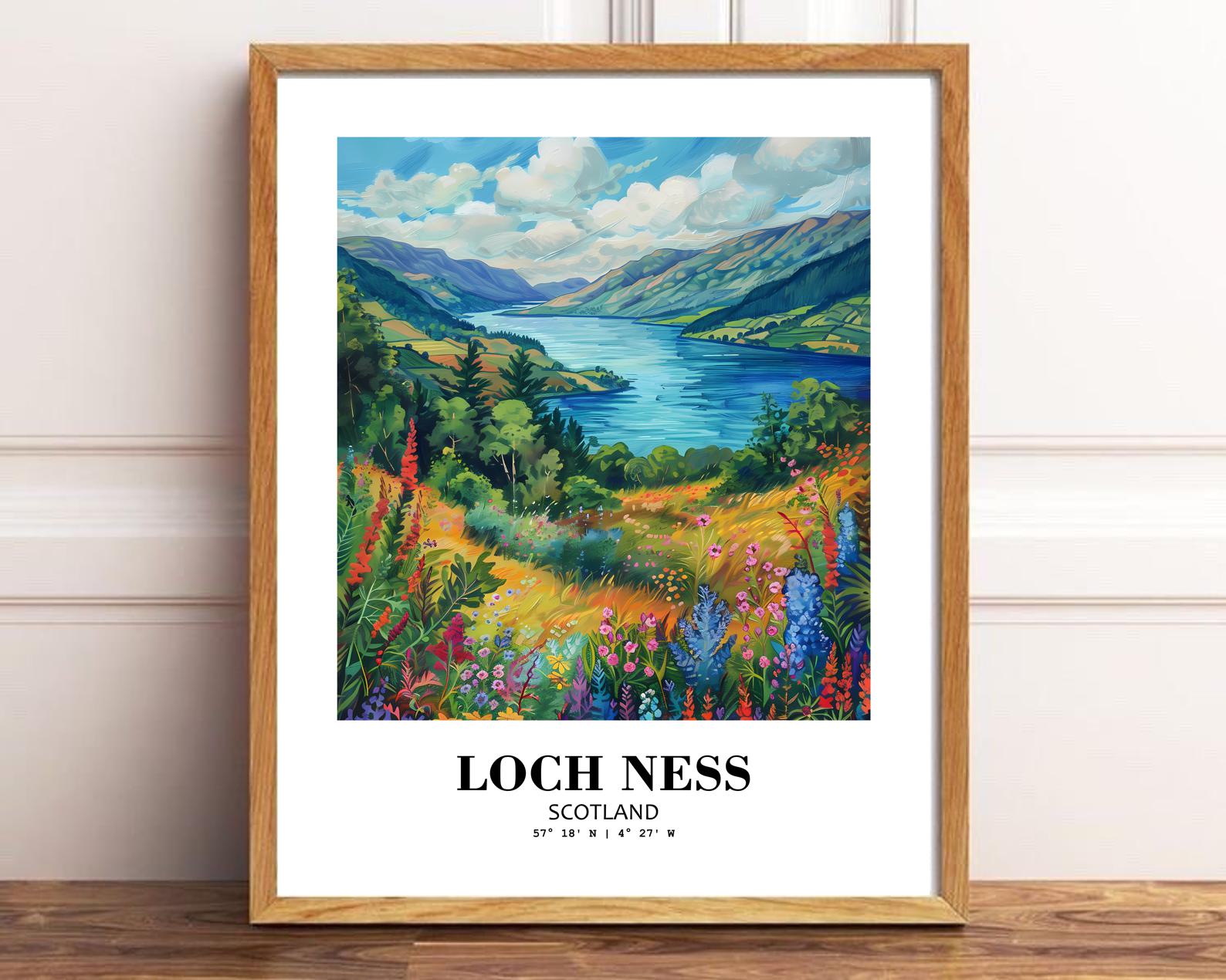 Eleville Unframed Loch Ness Scotland World Tour Travel Family Vacation Art Print Poster Office Home Decor mgn037 - Image 2