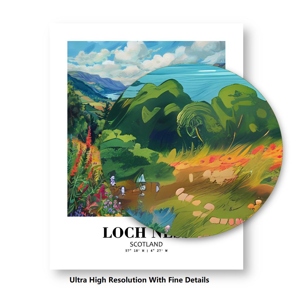 Eleville Unframed Loch Ness Scotland World Tour Travel Family Vacation Art Print Poster Office Home Decor mgn037 - Image 8