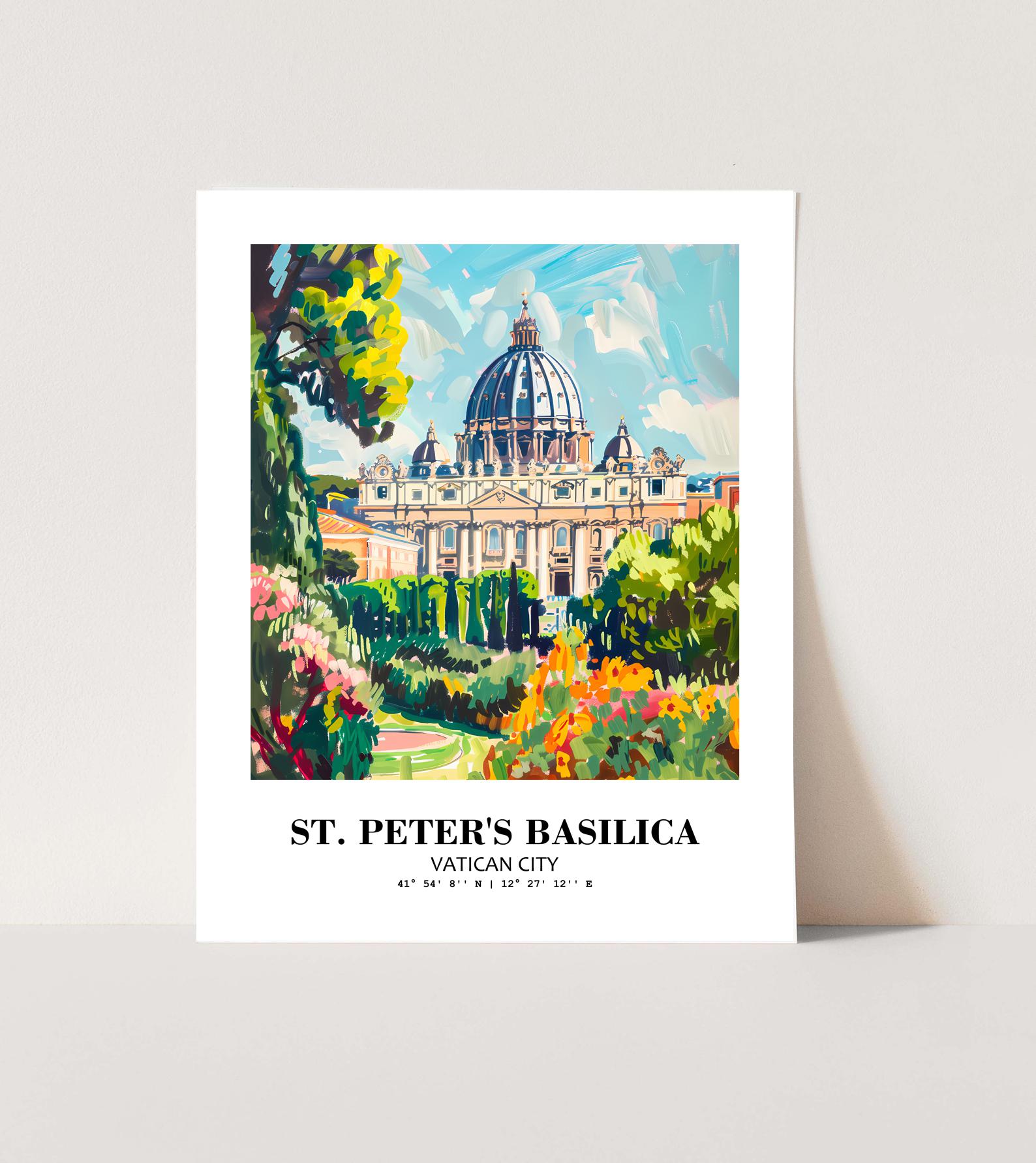 Eleville Unframed St Peter's Basilica Vatican City World Tour Travel Family Vacation Art Print Poster Office Home Decor mgn039 - Image 3