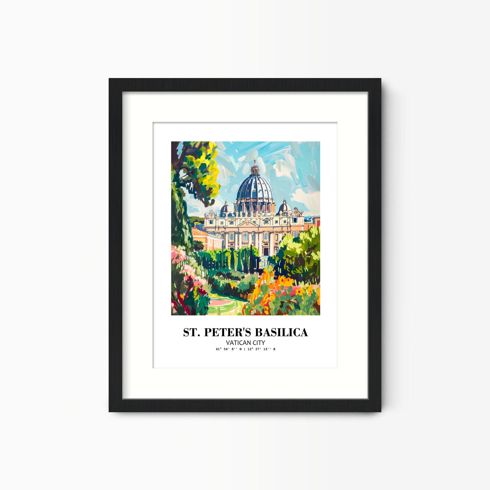 Eleville Unframed St Peter's Basilica Vatican City World Tour Travel Family Vacation Art Print Poster Office Home Decor mgn039 - Image 4