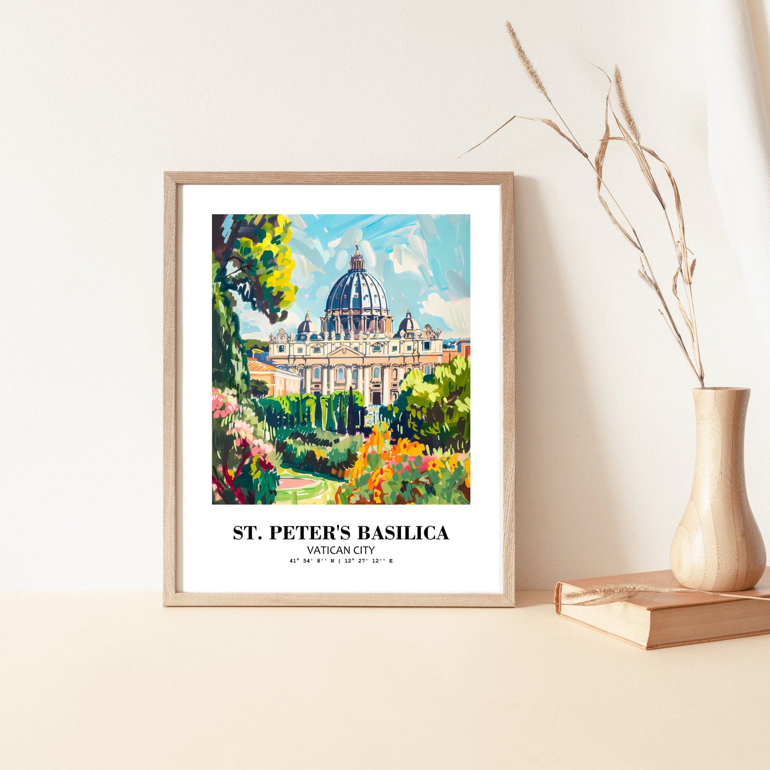 Eleville Unframed St Peter's Basilica Vatican City World Tour Travel Family Vacation Art Print Poster Office Home Decor mgn039 - Image 5
