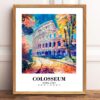 Eleville Unframed Colosseum Rome Italy World Tour Travel Family Vacation Art Print Poster Office Home Decor mgn040 - Image 2