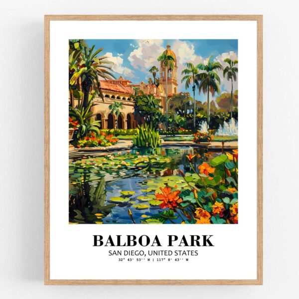 Eleville Unframed Balboa Park San Diego United States World Tour Travel Family Vacation Art Print Poster Office Home Decor mgn046