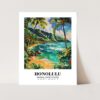 Eleville Unframed Honolulu Hawaii United States World Tour Travel Family Vacation Art Print Poster Office Home Decor mgn047 - Image 3