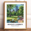 Eleville Unframed Boston Common Boston United States World Tour Travel Family Vacation Art Print Poster Office Home Decor mgn048 - Image 2