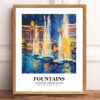 Eleville Unframed Fountains Las Vegas United States World Tour Travel Family Vacation Art Print Poster Office Home Decor mgn049 - Image 2